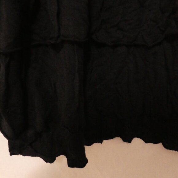 TALULA | small | Black Tiered Ruffle Raverback Sleeveless Top - Picture 13 of 14